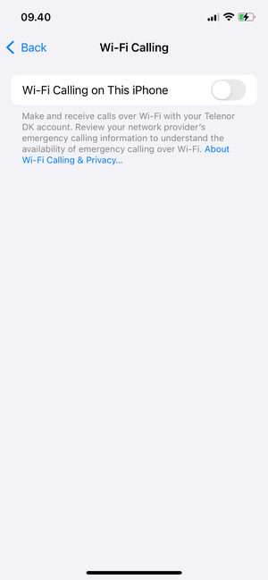 Turn on Wi-Fi Calling on This iPhone