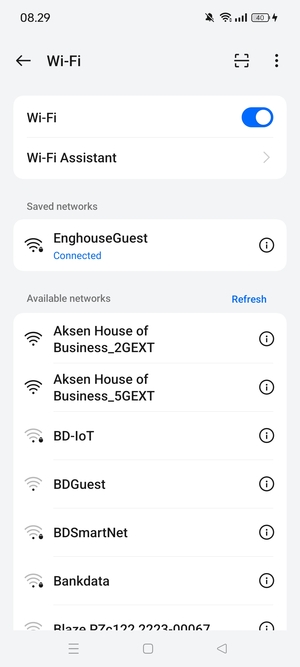 You are now connected to the Wi-Fi network