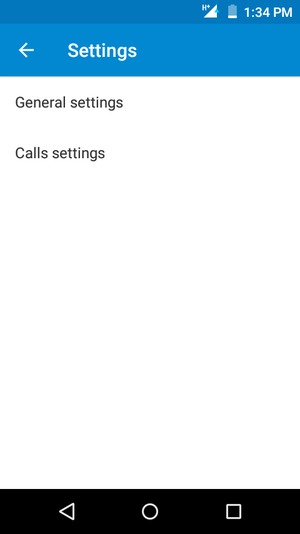 Select Calls settings