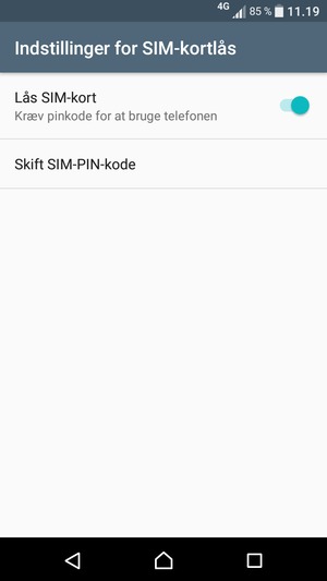 Vælg Skift SIM-PIN-kode