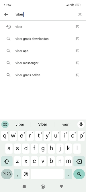 Voer de app-naam in en selecteer Zoeken