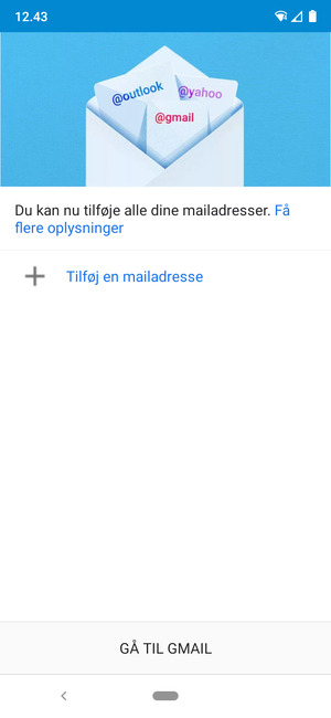 Vælg Tilføj en mailadresse