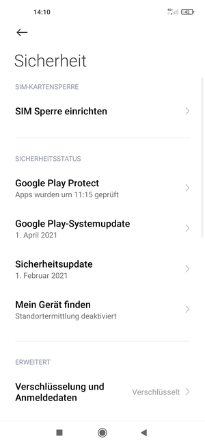 Wählen Sie Google Play-Systemupdate
