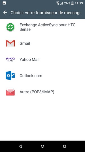 Sélectionnez Outlook.com (Hotmail)