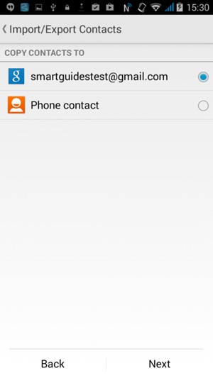 Select Phone contact