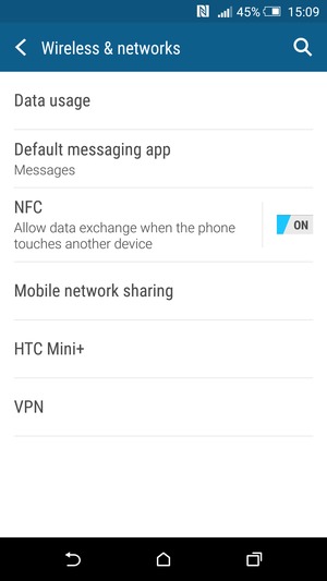 Select Mobile network sharing
