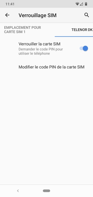 Sélectionnez Digicel puis Modifier le code PIN de la carte SIM