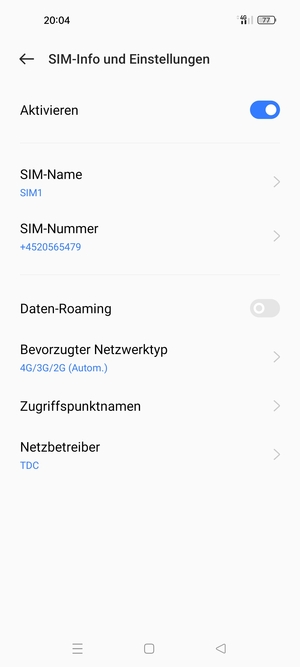 Wählen Sie Bevorzugter Netzwerktyp