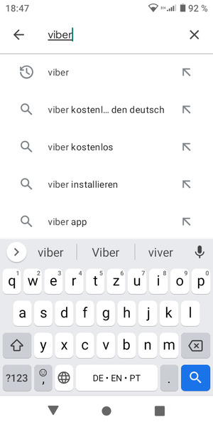 Geben Sie den Namen der App ein und wählen Sie Suchen