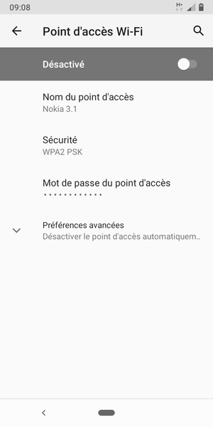 Activer le Point d'accès Wi-Fi