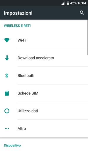 Seleziona Wi-Fi