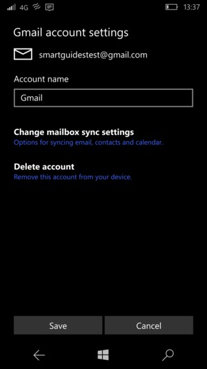 Select Change mailbox sync settings