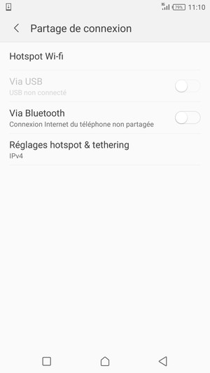 Sélectionnez Hotspot Wi-fi