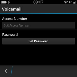 Enter the Access Number and select Back