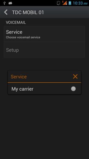 Check the My carrier checkbox