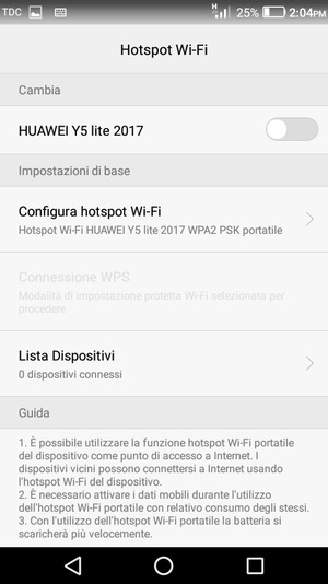 Attiva Hotspot Wi-Fi