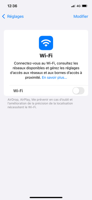 Activer le Wi-Fi