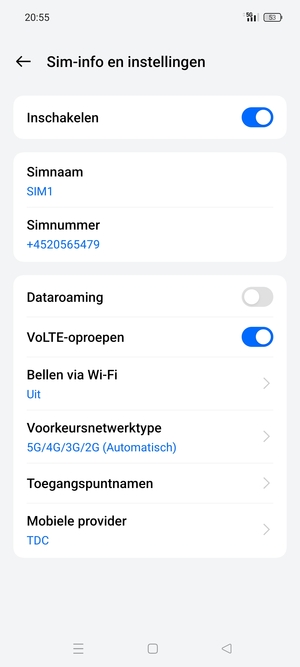 Om van netwerk te wisselen in geval van netwerkproblemen, selecteert u Mobiele provider