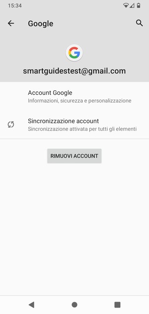 Seleziona Sincronizzazione account