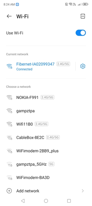 You are now connected to the Wi-Fi network