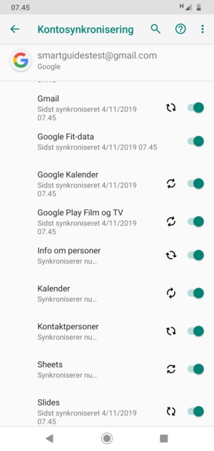 Dine kontakter fra Google vil nu blive synkroniseret til din telefon