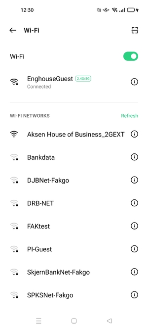 You are now connected to the Wi-Fi network