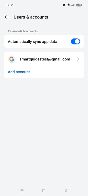 Select your Google account