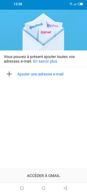 Sélectionnez Ajouter une adresse e-mail