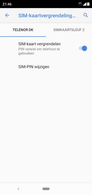 Selecteer Public en SIM-PIN wijzigen