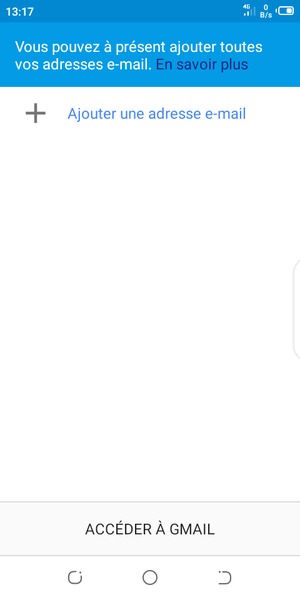 Sélectionnez Ajouter une adresse e-mail