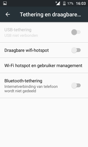 Selecteer Wi-Fi hotspot en gebruiker management