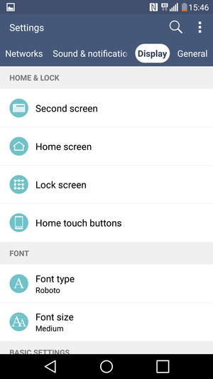 Select Display and Lock screen