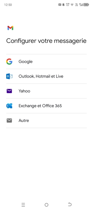 Sélectionnez Exchange et Office 365