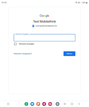 Geben Sie Ihre Gmail Passwort ein und wählen Sie Weiter