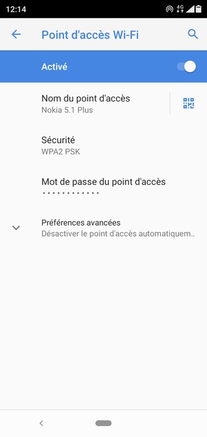 Votre téléphone est maintenant configuré pour être utilisé comme modem