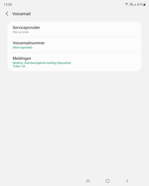 Selecteer Voicemailnummer