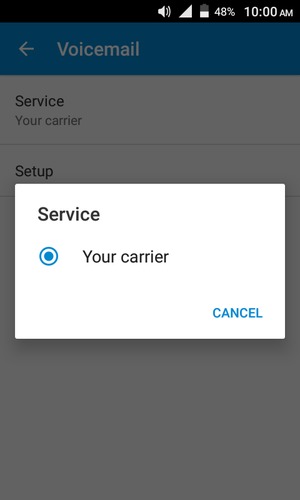 Select Your carrier