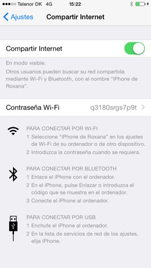 Seleccione Contraseña Wi-Fi