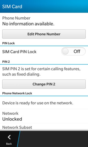 Set SIM Card PIN Lock to on