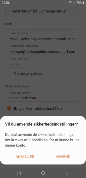 Vælg ANVEND