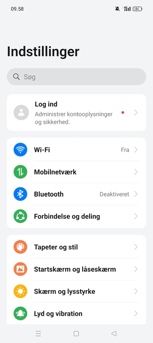 Vælg Mobilnetværk