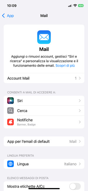 Il tuo account è pronto per l'uso