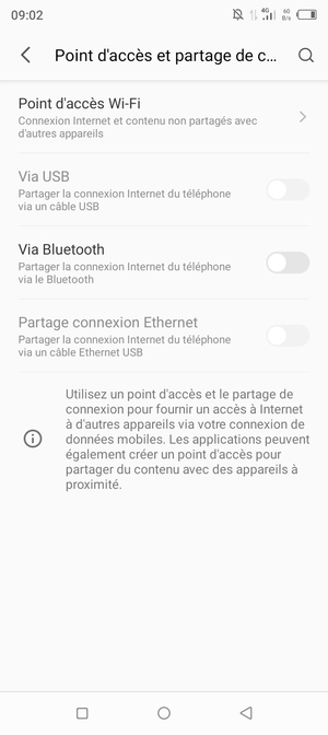 Sélectionnez Point d'accès Wi-Fi