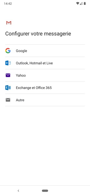 Sélectionnez Exchange et Office 365