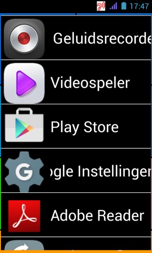 Scroll naar en selecteer Play Store