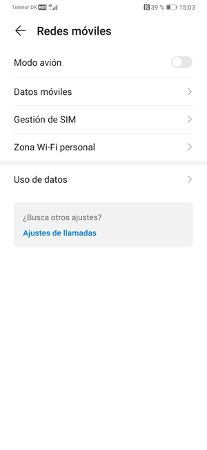 Seleccione Zona Wi-Fi personal