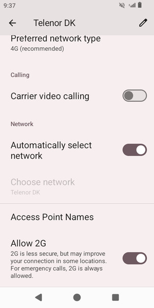 Scroll to and Select Access Point Names