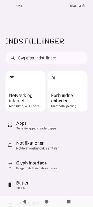 Vælg Netværk og internet