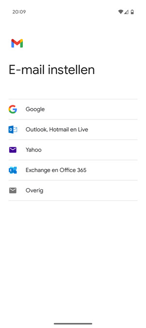 Selecteer Outlook, Hotmail en Live