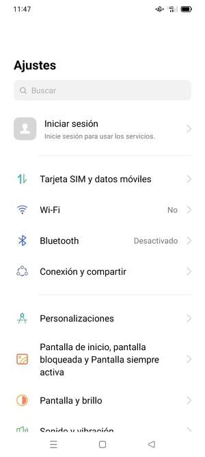 Seleccione Tarjeta SIM y datos móviles